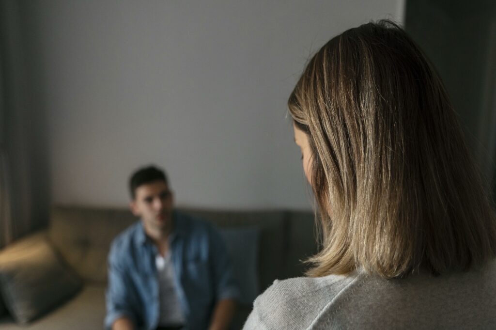 Une femme aux prises avec un mari violent